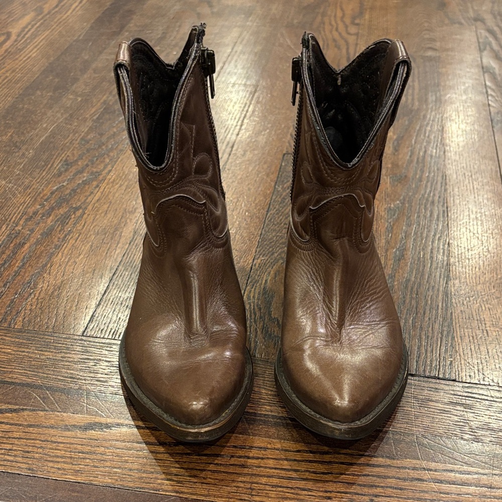 Laredo Brown Leather Cowboy Boots